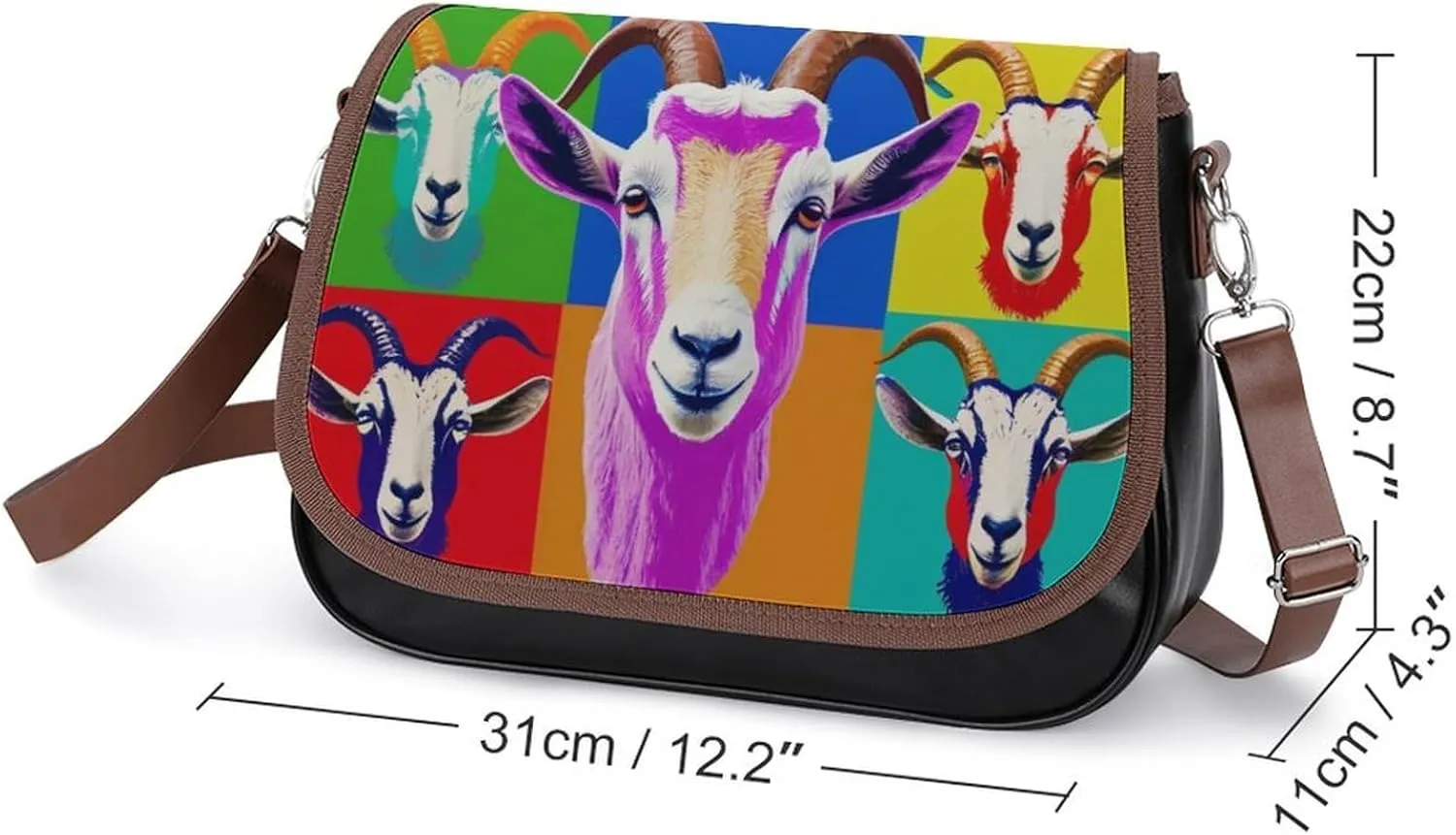 PU Leather Small Crossbody Bag, Waterproof Shoulder Bag Travel Cellphone Purse Handbag