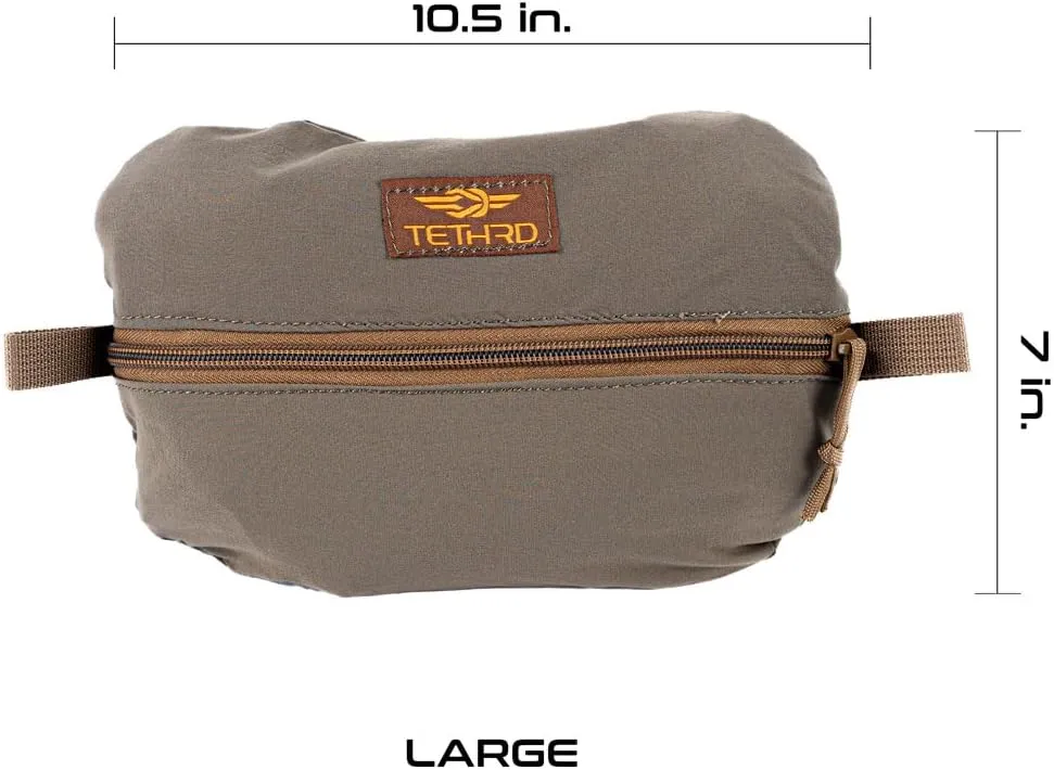 Pulley Pouch - Durable Accessory Hunting Bag - Zippered Closure - Ripstop Nylon Construction - Use for Hunting, Hiking, Camping, or Tactical Gear - Made in The USA