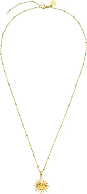 Purelei® Sun Necklace – 18K Gold plated stainless steel jewelry – Waterproof chain – 20 to 22 inch adjustable length – Fashion jewelry for your individual look