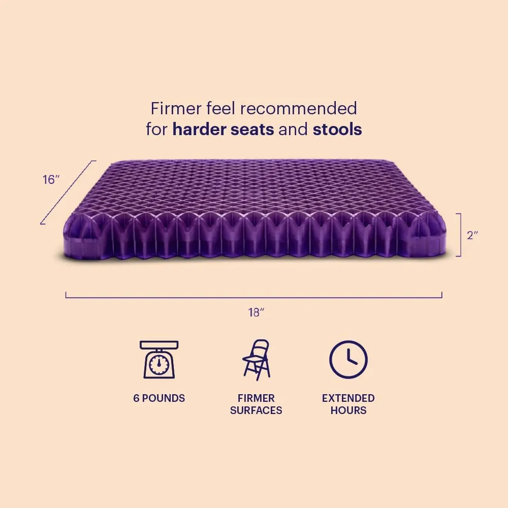 Purple Royal Seat Cushion - Seat Cushion for The Car Or Office Chair - Temperature Neutral Grid