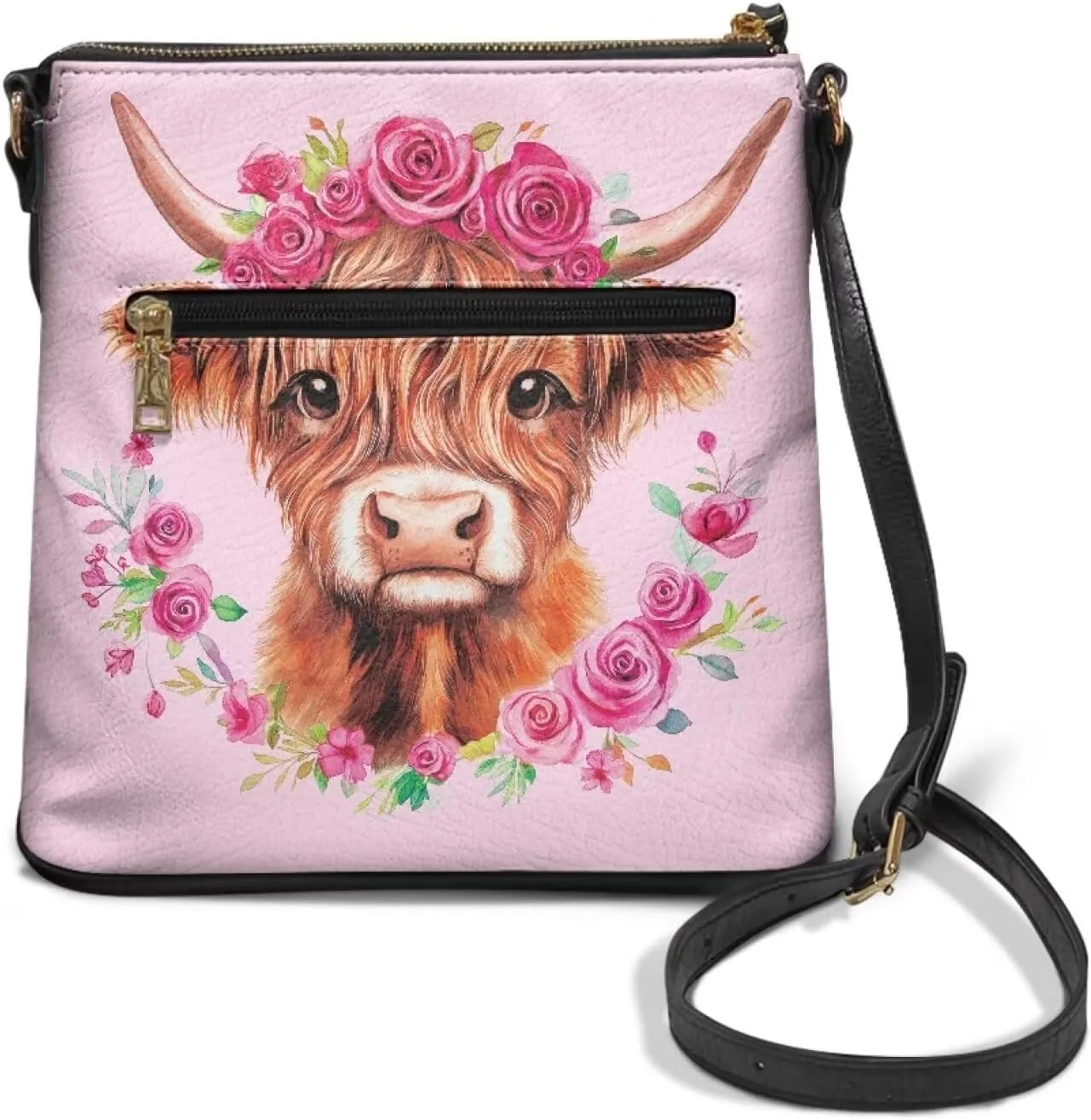 Purses for Women Shoulder Bag Trendy Large Capacity with Zipper Leather Purse Cross Body Handbag
