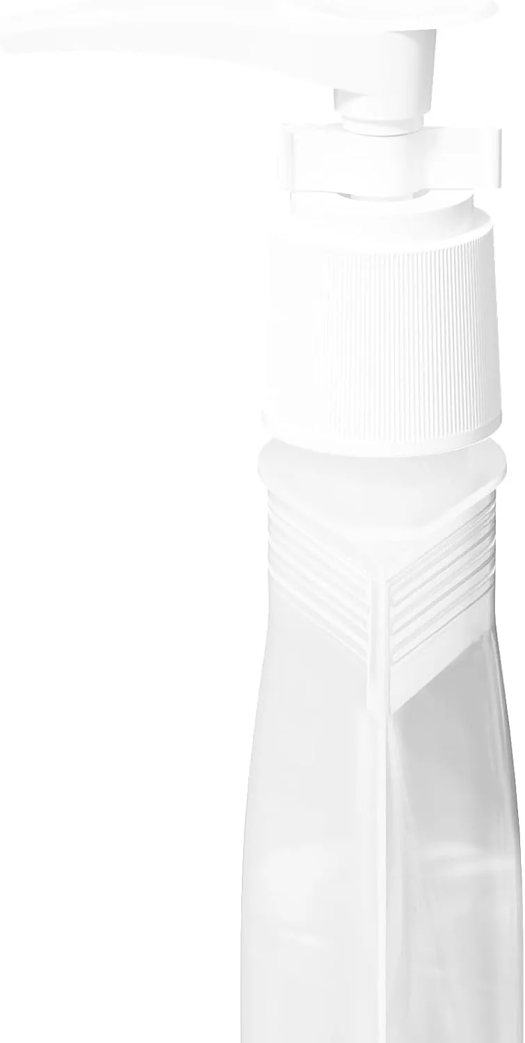 QQ Studio 50 Matte Translucent Kraft Toiletries Size Lotion, Body Wash, Shampoo, Conditioner Pump Bottle Stand Up Pouch for Traveling with White Lock (1.69 oz)