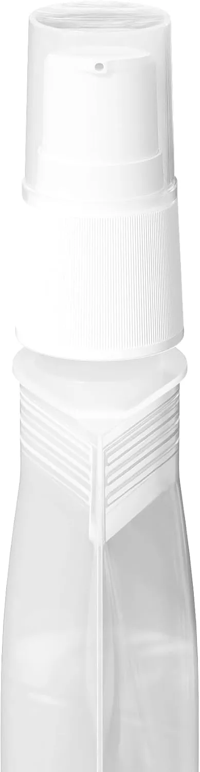 QQ Studio 50 Pcs Translucent Frost Refillable Serum Pump Bottle Travel Size Toiletries Stand Up Pouch for Beauty Skincare Makeup Foundation Product (1.01 oz)