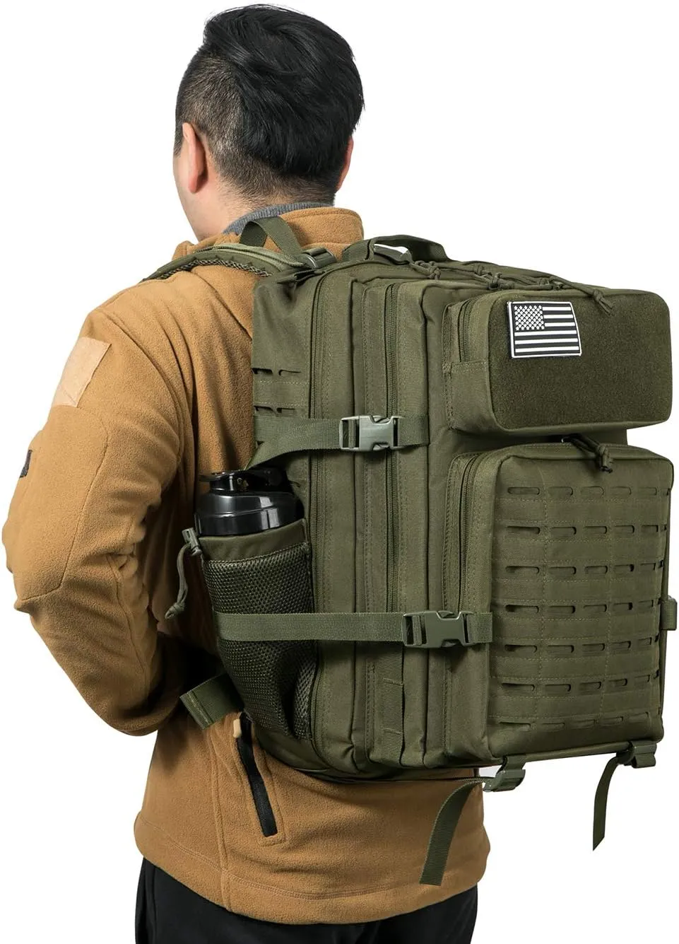 QT&QY 45L Military Tactical Backpacks For Men Camping Hiking Trekking Daypack Bug Out Bag Lage MOLLE 3 Day Assault Pack
