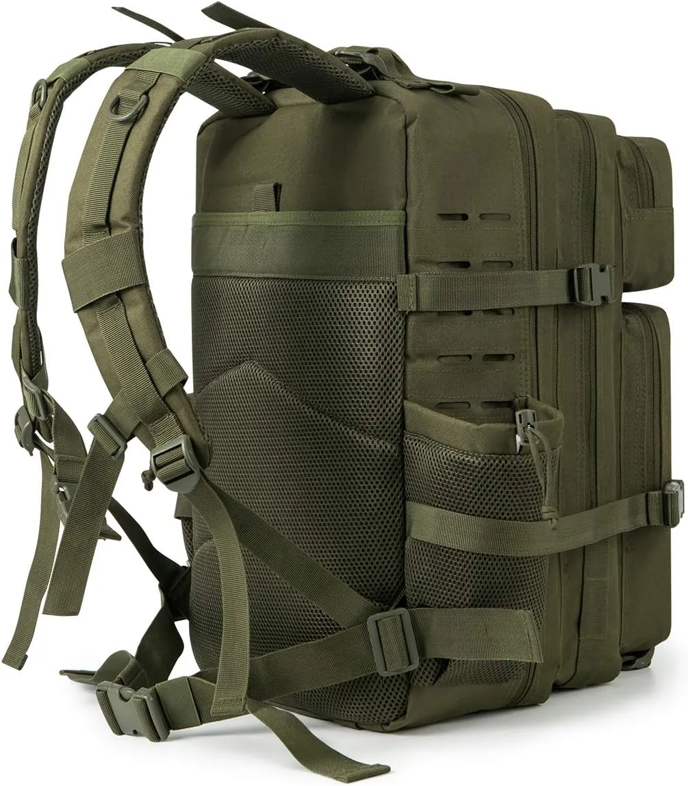 QT&QY 45L Military Tactical Backpacks For Men Camping Hiking Trekking Daypack Bug Out Bag Lage MOLLE 3 Day Assault Pack