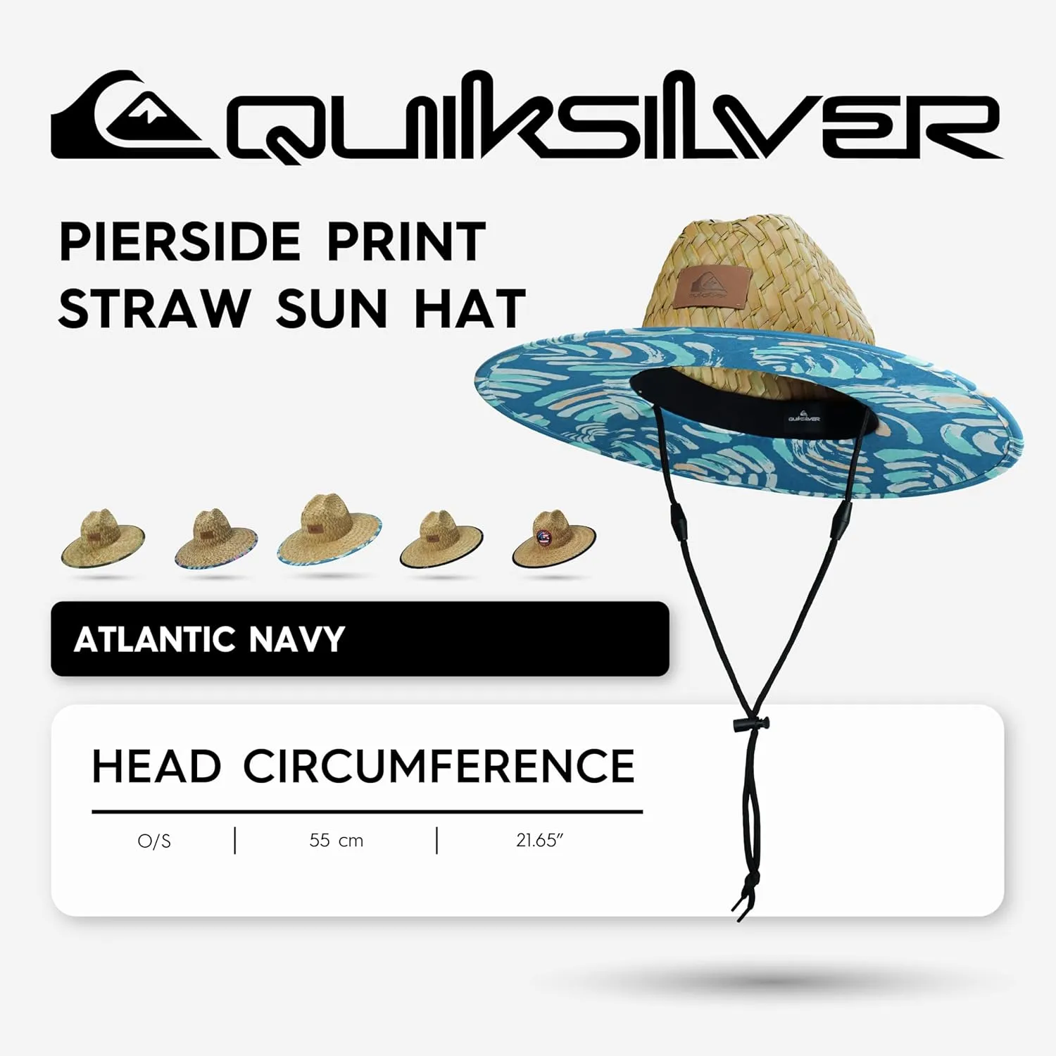 Quiksilver Boys' Pierside Print Straw Sun Hat