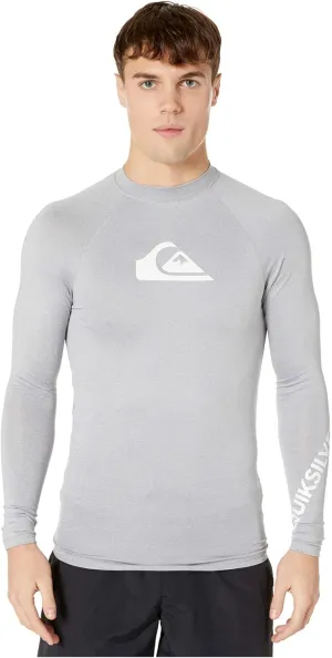 Quiksilver Men's Standard All Time Long Sleeve Rashguard UPF 50 Sun Protection Surf Shirt