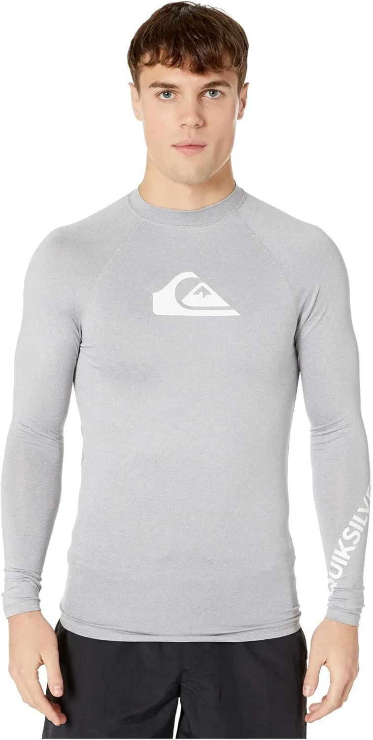Quiksilver Men's Standard All Time Long Sleeve Rashguard UPF 50 Sun Protection Surf Shirt