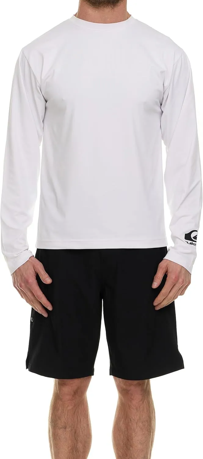 Quiksilver Rash Guard for Men UPF 50  Big and Tall Swim Long & Short Sleeve Shirt