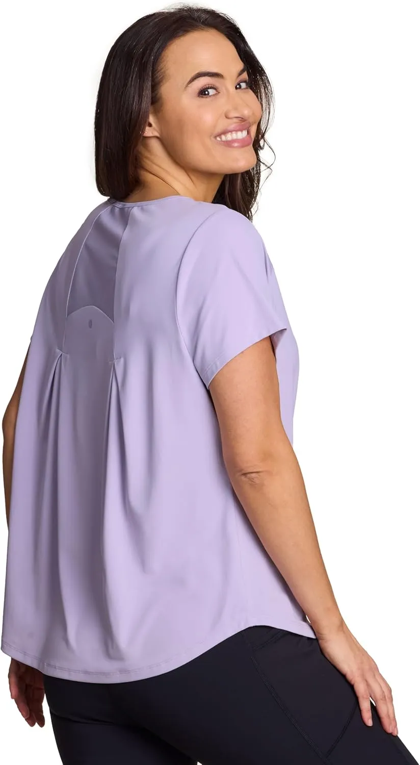 RBX Active Women's Workout Top with Mesh Panels, Breathable Quick Drying Gym Running T-Shirt, with Plus Sizes