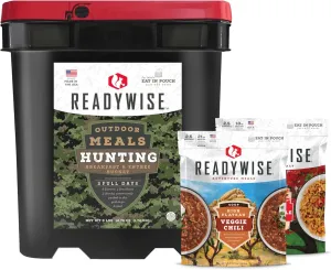 ReadyWise 3-Day Emergency Hunting Food Supply, Freeze-Dried Outdoor Meals in Grab-and-Go Bucket for Survival, Camping, Hiking, Disaster Preparedness, Bug Out Bucket, and Long-Term Storage