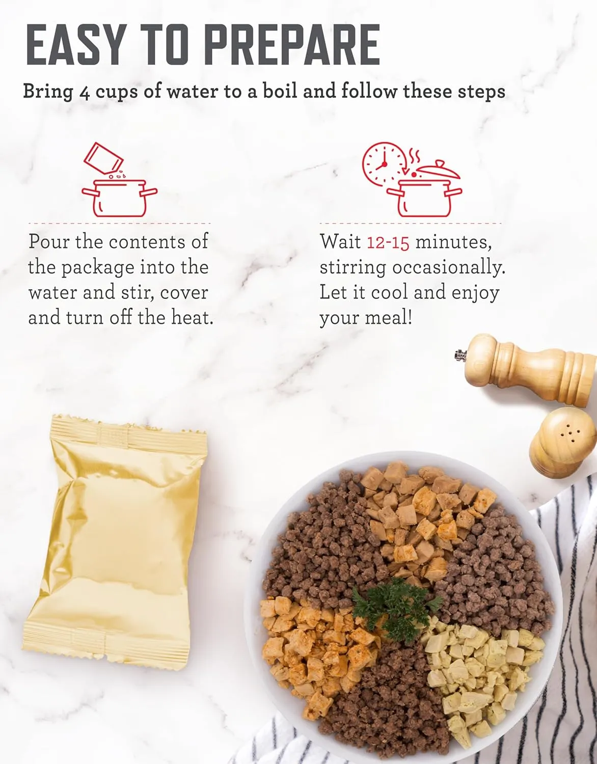 READYWISE - Chicken, Beef, Pork & Rice Emergency Food Supply Bucket, Freeze-Dried Survival Meals, Camping & Hiking Essentials, Long Term Meal, 48 Meat & 40 Rice Servings, Up to 25 Year Shelf Life