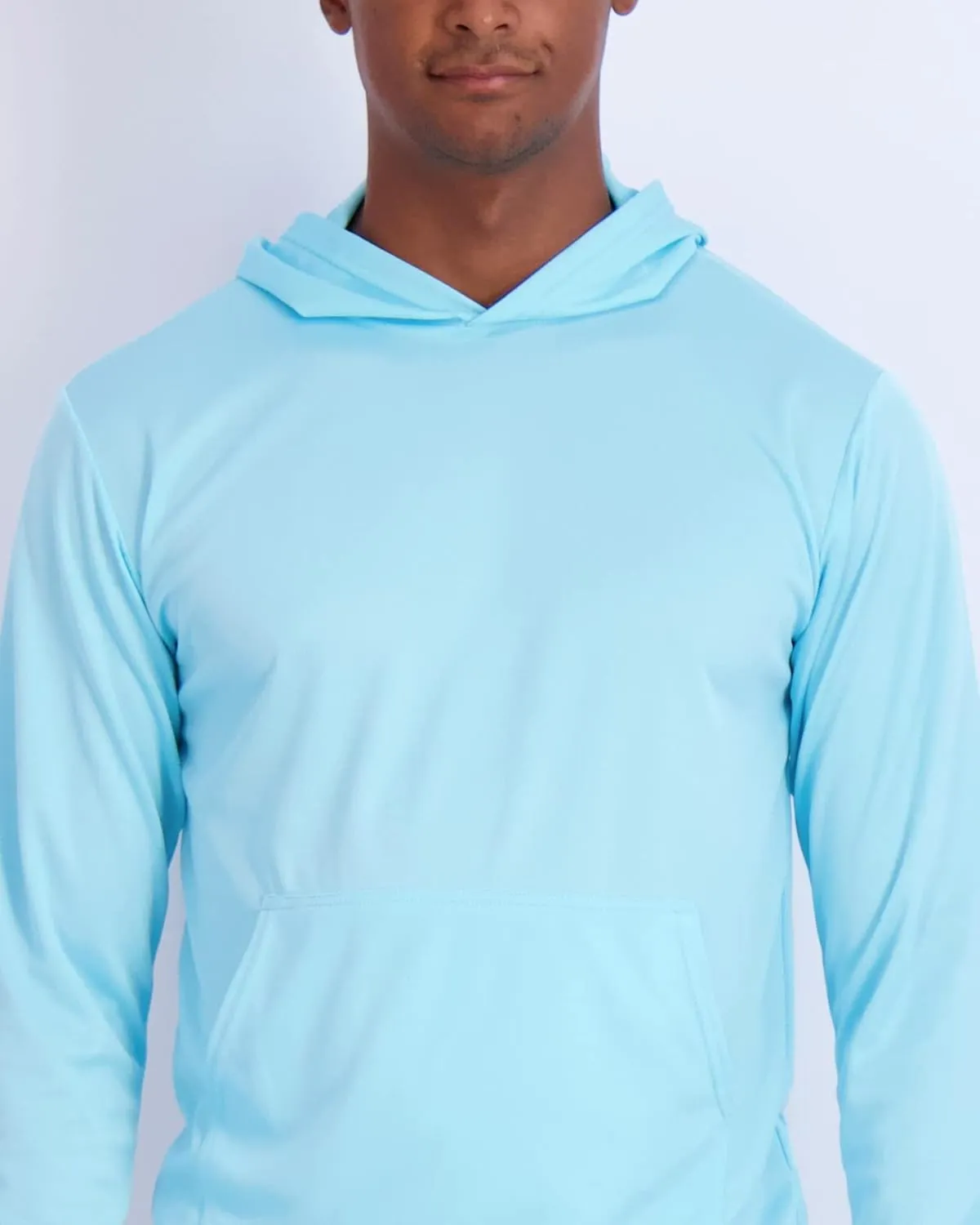 Real Essentials 3 Pack: Men's Mesh Long Sleeve Athletic Pullover Hoodie Sweatshirt Pockets UPF 50  (Available in Big & Tall)