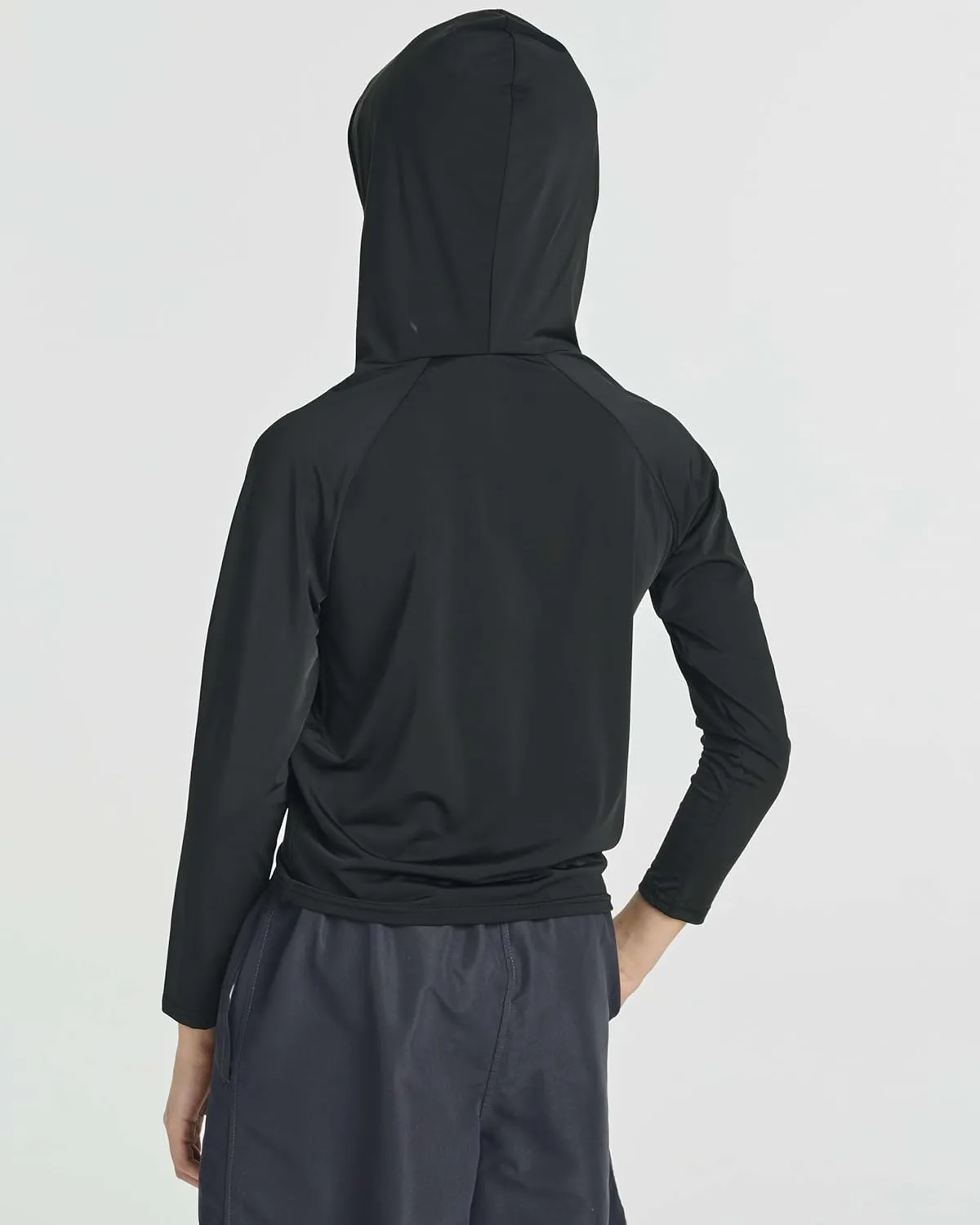 Real Essentials 3 Pack:Youth Rashguard Hoodie UPF UV Sun Protection Long Sleeve Swim Fishing Shirt - Boys & Girls (Ages 4-16)