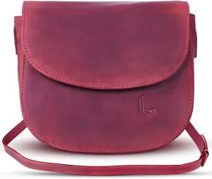 Real Leather Crossbody Bags for Women,Small Saddle Cross Body Sling Purse and Cross Over Handbags
