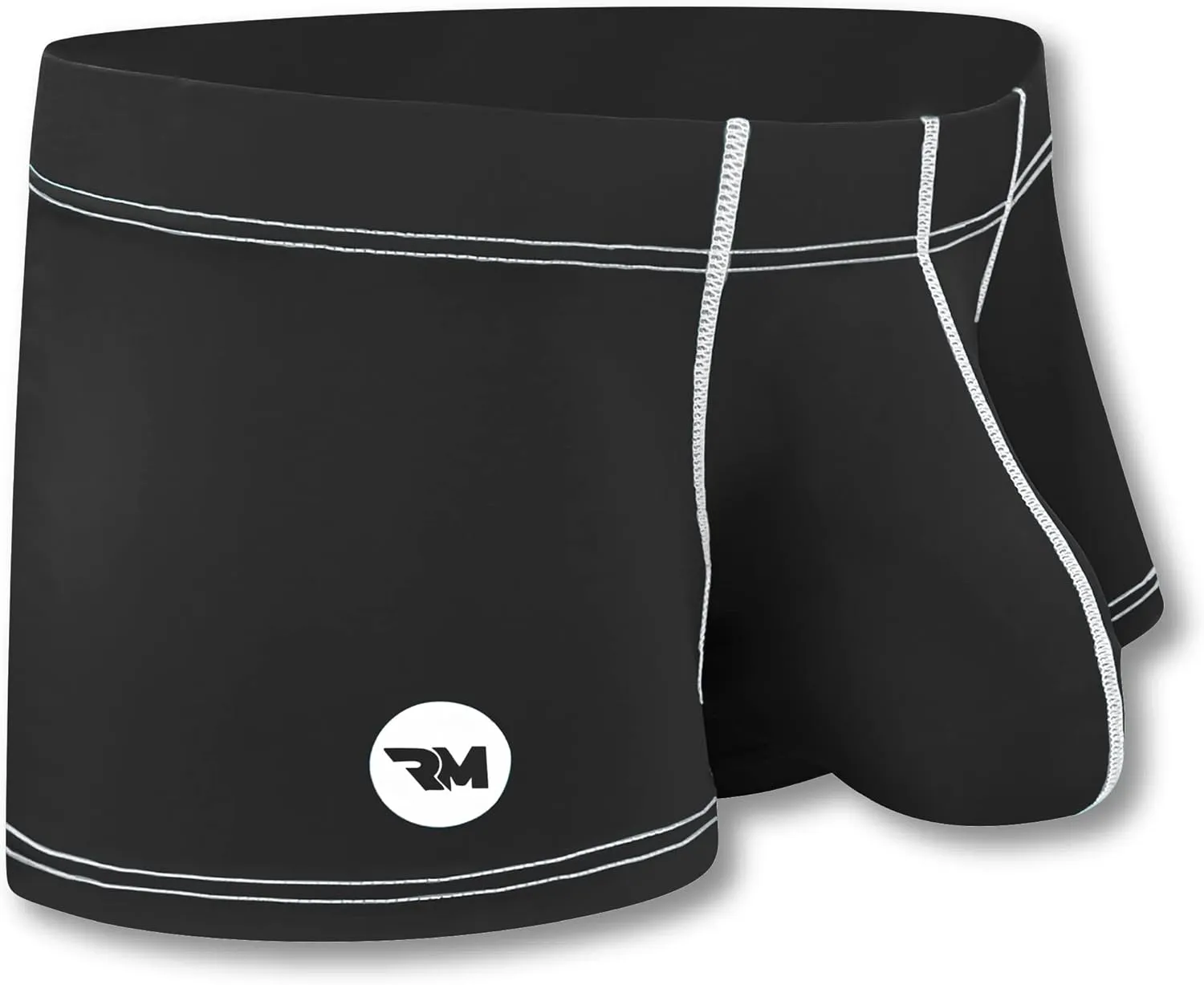 Real Men Bulge Enhancing Pouch Underwear for Men – 1 or 4 Pack Nylon 3 Inches- Ice Silk Mens Boxer Briefs ABCD Pouches XS-5XL