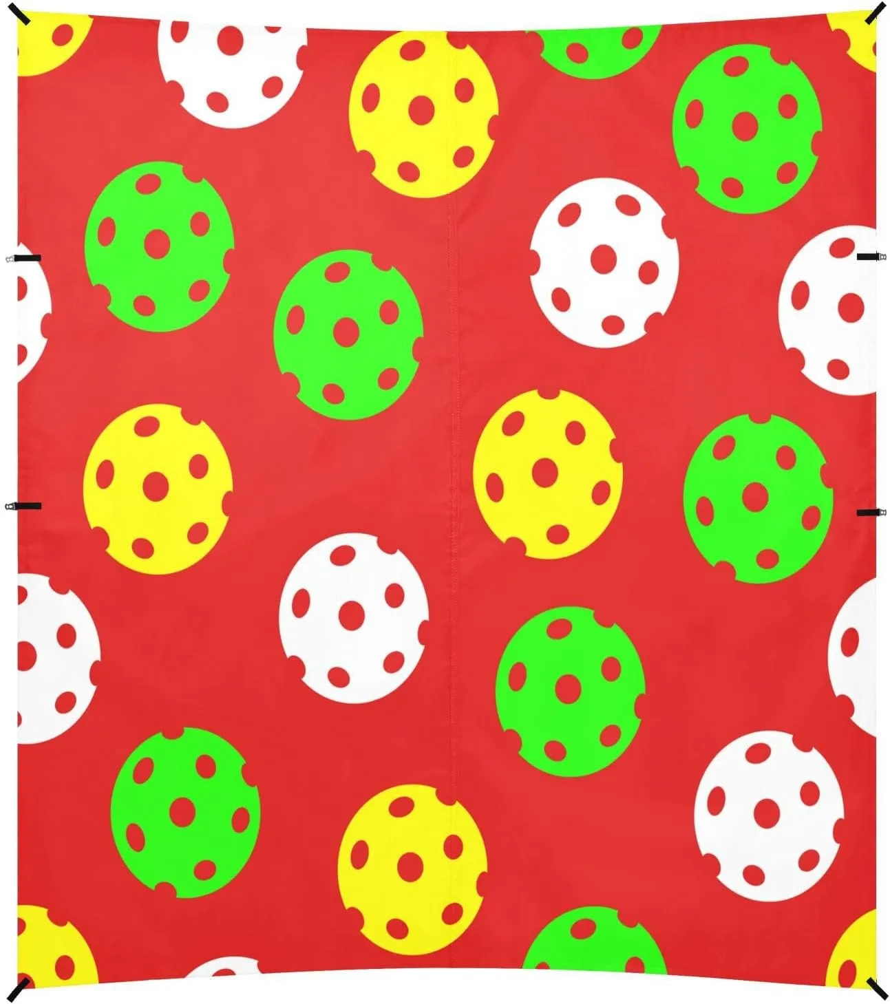 Red Pickleball Balls Beach Tent Camping Sun Shelters Portable Outdoor Canopy Sun Shade for Camping Trips Fishing Backyard Fun or Picnics Easy Setup with Carrying Bag