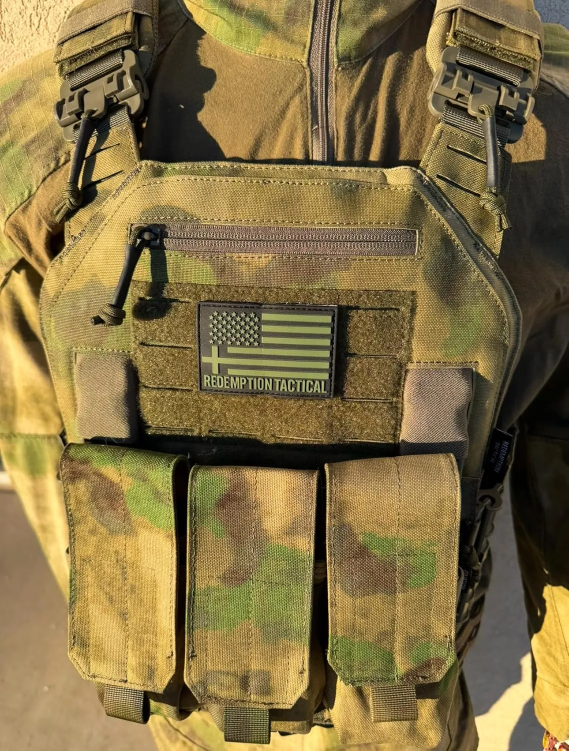 Redemption Crusader 2.0 Molle Quick Release Buckles Vest with Side Cummerbund Pouches and Triple Pouch