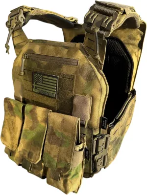 Redemption Crusader 2.0 Molle Quick Release Buckles Vest with Side Cummerbund Pouches and Triple Pouch