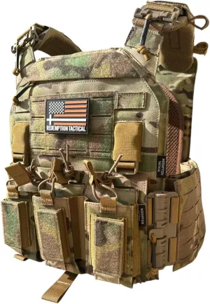 Redemption Crusader 2.0 Molle Quick Release Buckles Vest with Side Cummerbund Pouches and Triple Pouch
