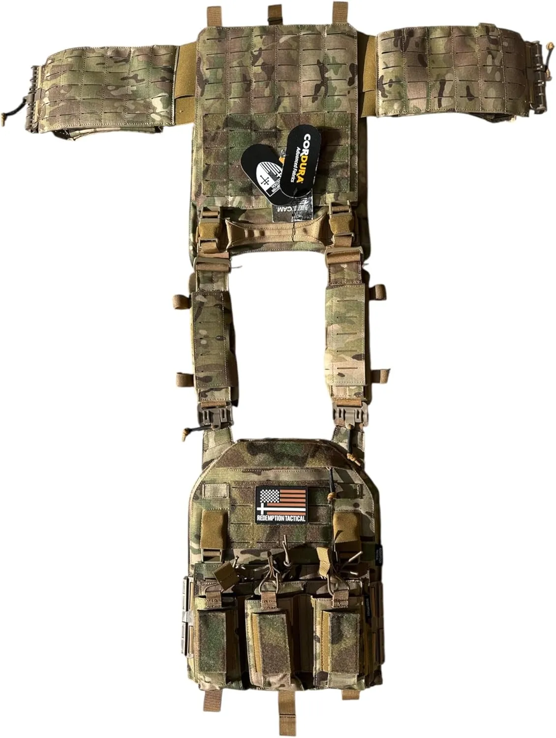 Redemption Crusader 2.0 Molle Quick Release Buckles Vest with Side Cummerbund Pouches and Triple Pouch
