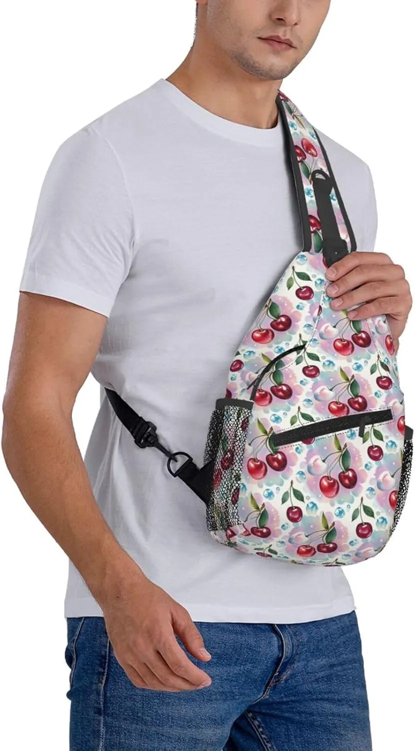 Refreshing Mint Leaves Crossbody Bags Cross Chest Bag Adjustable Sling Backpack for Women Men
