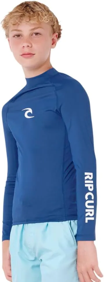 Rip Curl UPF 50  Sun Protection Long Sleeve Rashguard Swim Surf Shirt for Boys & Girls