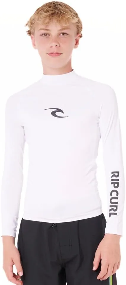 Rip Curl UPF 50  Sun Protection Long Sleeve Rashguard Swim Surf Shirt for Boys & Girls