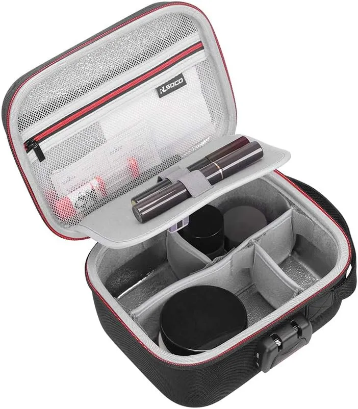 RLSOCO Smell Proof Bag With Combination Lock, Stash Box,Herbal Medicine Container,Carry Case for 2 Tobacco Pipe,Jar and Grinder
