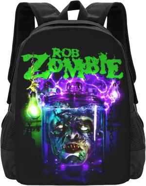 Rob Musics Zombie Backpack Large Capacity Leisure Travel Backpack Book Bag Outgoing Daypack 12.5x5.5x16.5 inch