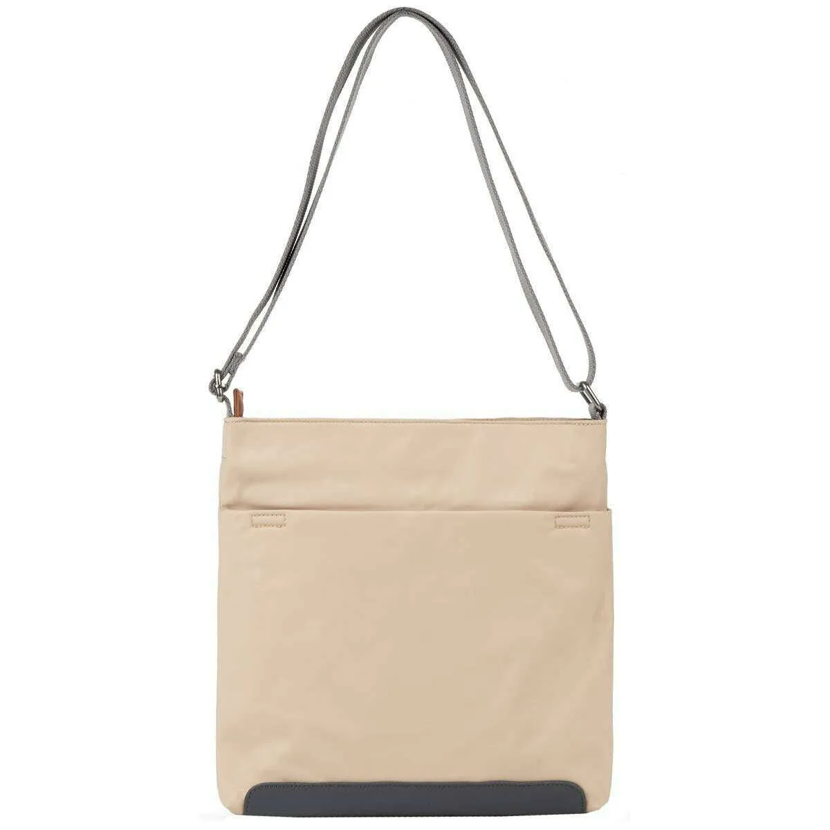 Roka Kennington B Medium Recycled Nylon Crossbody Bag - Sand Beige