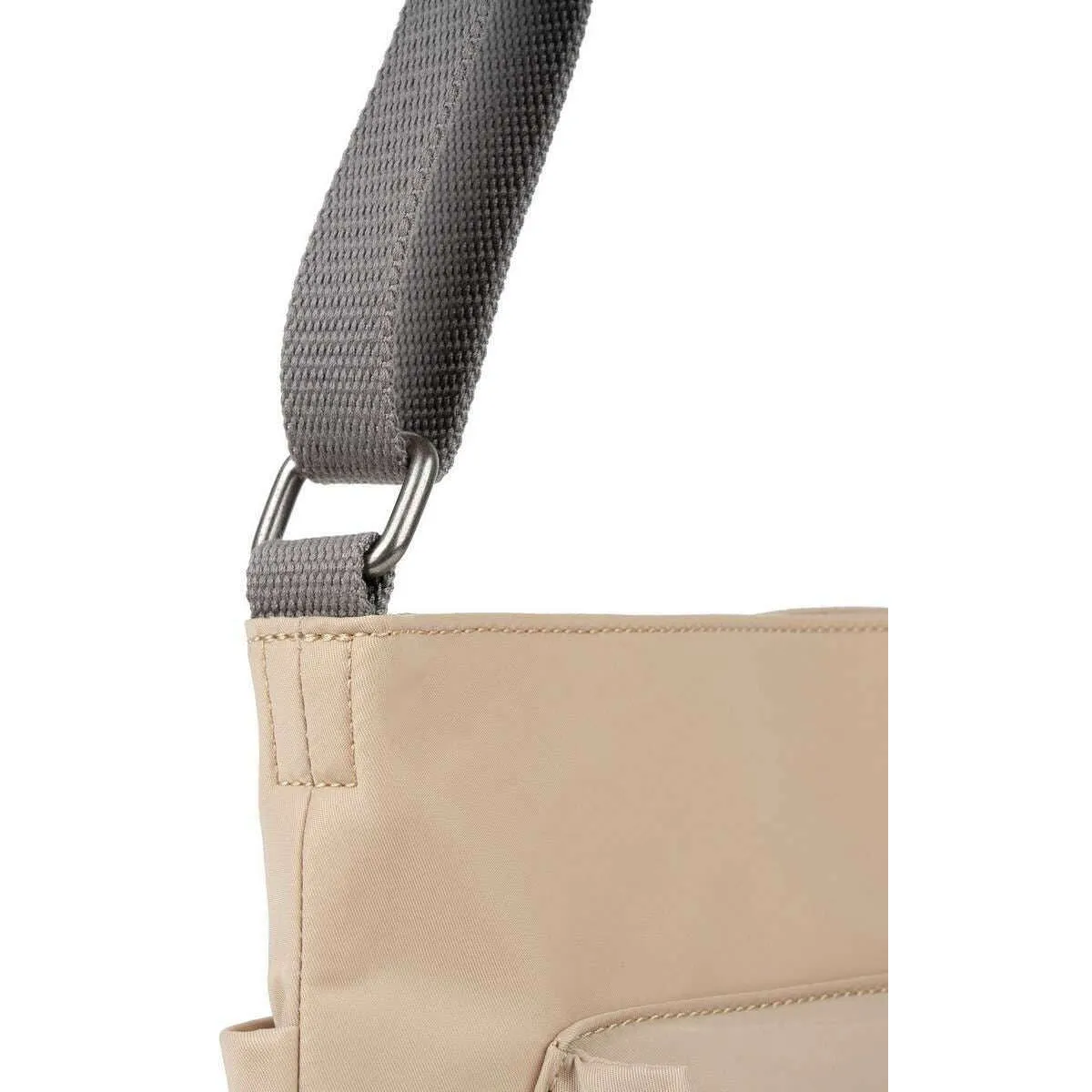 Roka Kennington B Medium Recycled Nylon Crossbody Bag - Sand Beige