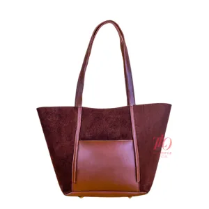 Rose Bloom Brown Tote Bag