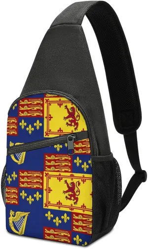 Royal Standard of England (1603-1649) Crossbody Bags for Women Men Sling Bag Casual Chest Bag Daypack for Travel Sport Hiking