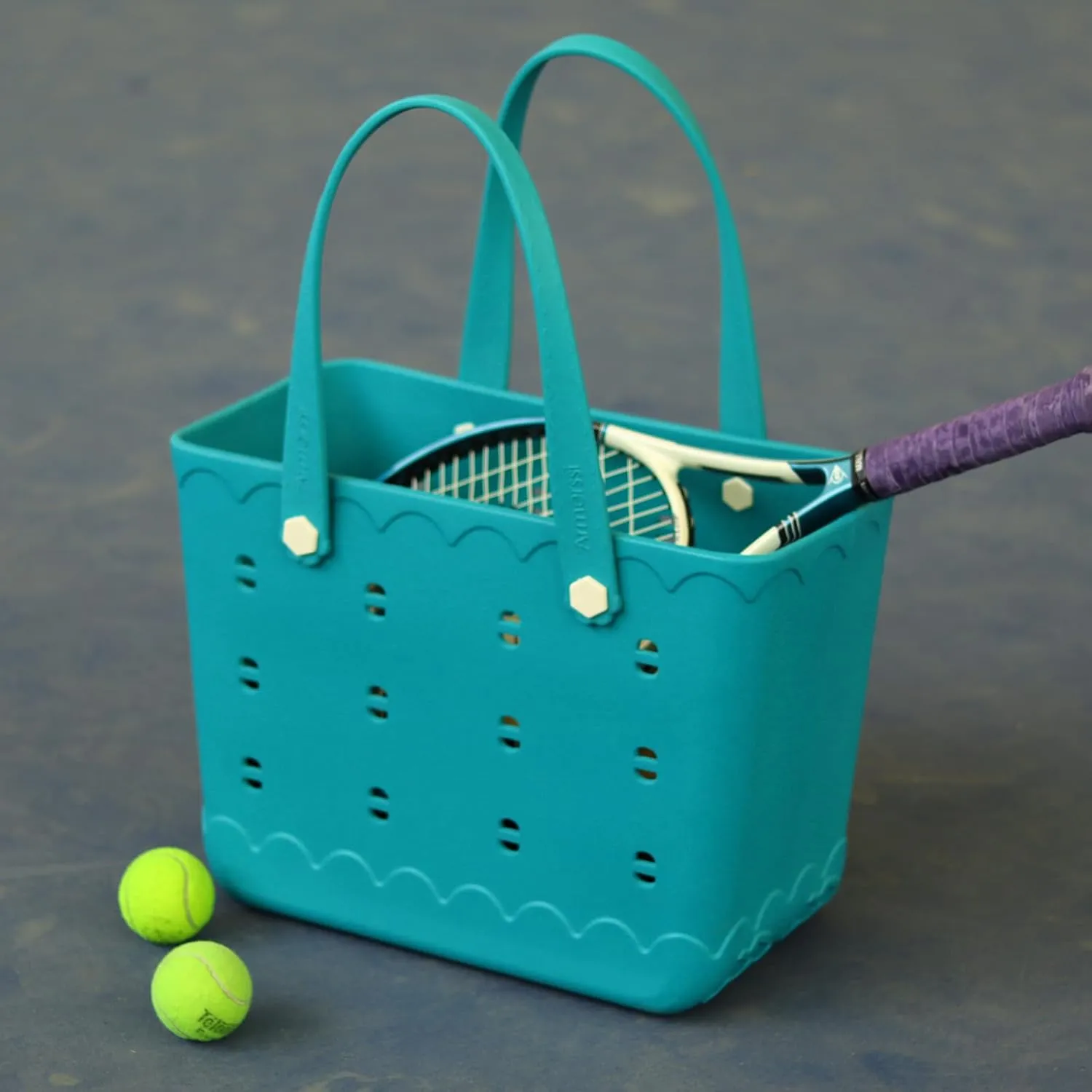 Rubber Beach Tote Bag Waterproof Tip-Proof Outdoor Tote Bag for the Beach Boat Pool Sports