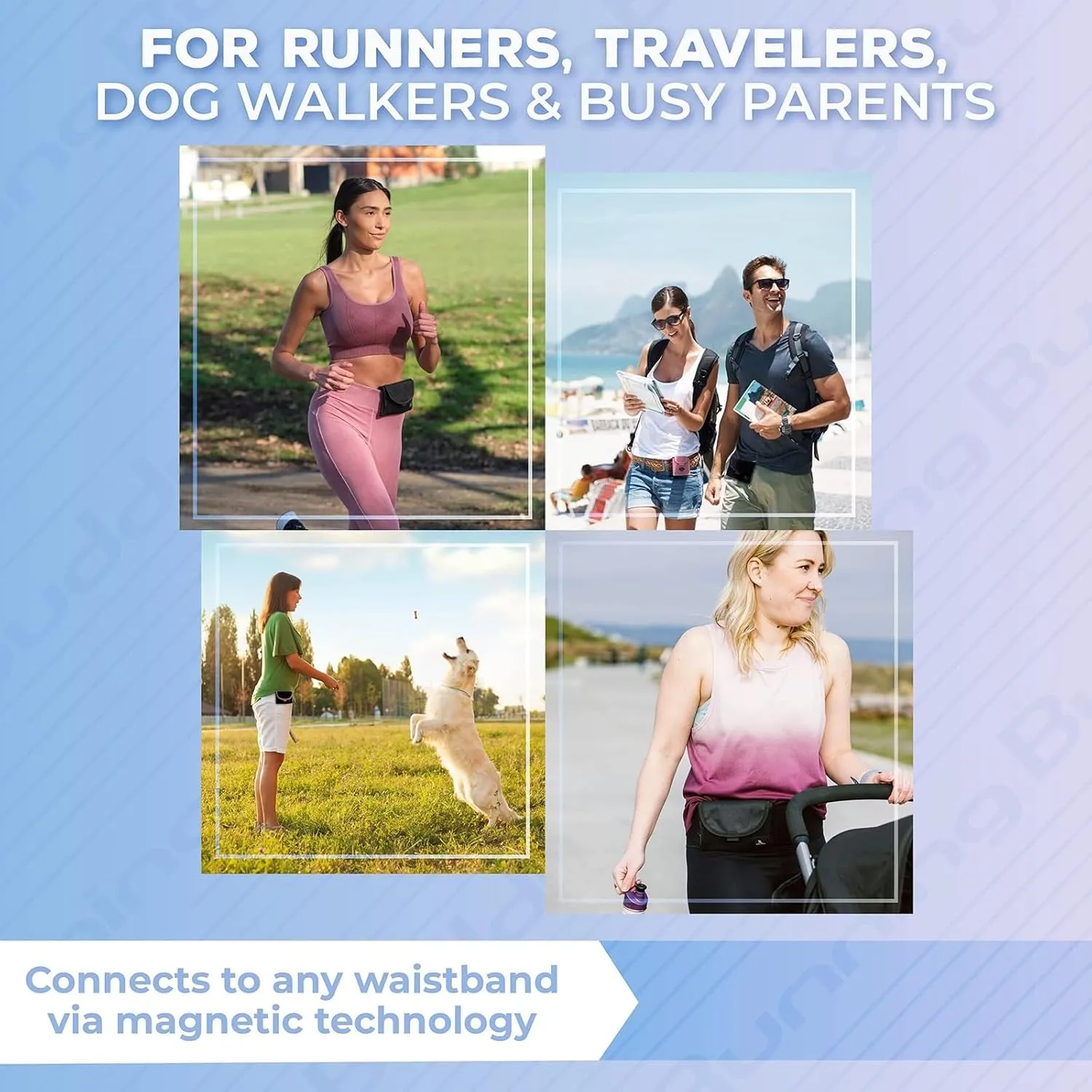Running Buddy XL Running Fanny Pack for Men & Women - Black | Running Waist Pack for Jogging, Hiking, Cycling | Phone, Money & Key Holder - No Bounce, Chafe, Slip | Water Resistant & Sweat Proof