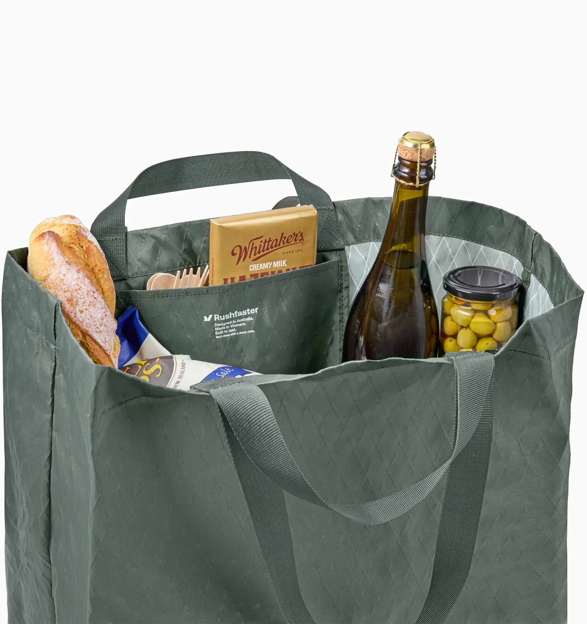 Rushfaster Reusable Shopping Tote Bag - 36L