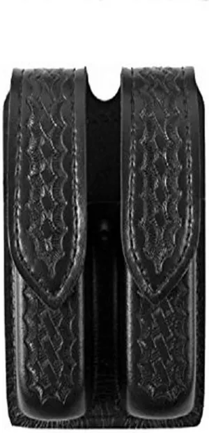 Safariland Duty Gear Bianchi 77-76-4HS: Magazine Holder Double, Basket Weave, Black