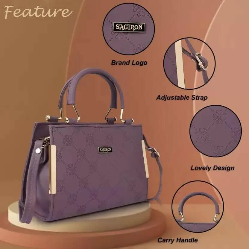 Sagiron Women's Bowling Leather Cross body Satchel Hand Bag(Multi-color)