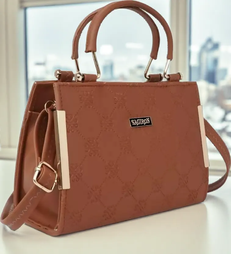 Sagiron Women's Bowling Leather Cross body Satchel Hand Bag(Multi-color)
