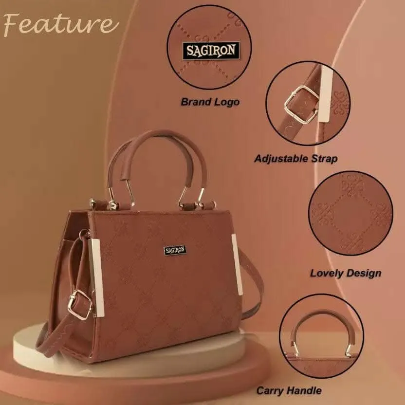Sagiron Women's Bowling Leather Cross body Satchel Hand Bag(Multi-color)