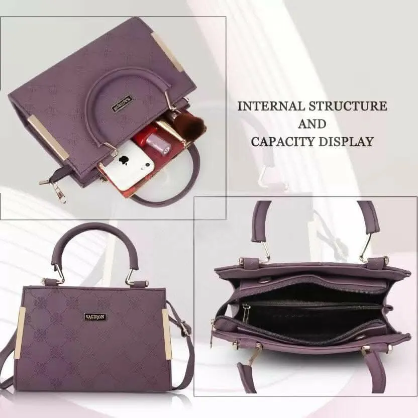 Sagiron Women's Bowling Leather Cross body Satchel Hand Bag(Multi-color)
