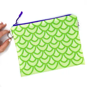 Salty Scales in Green, Water-Resistant Wet Bag