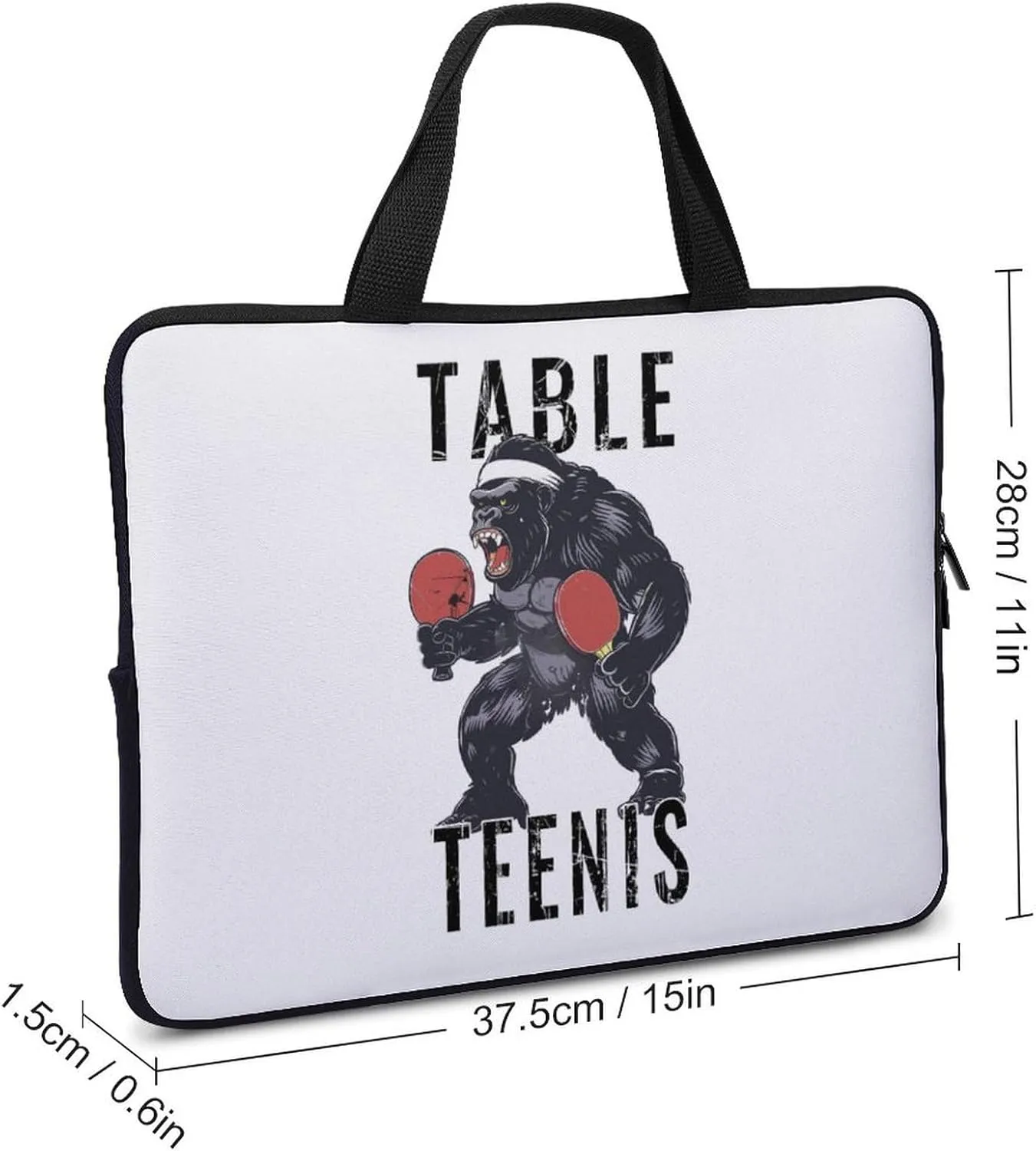 Sasquatch Table Tennis Laptop Bag Laptop Case Computer Messenger Bag with Adjustable Shoulder Strap