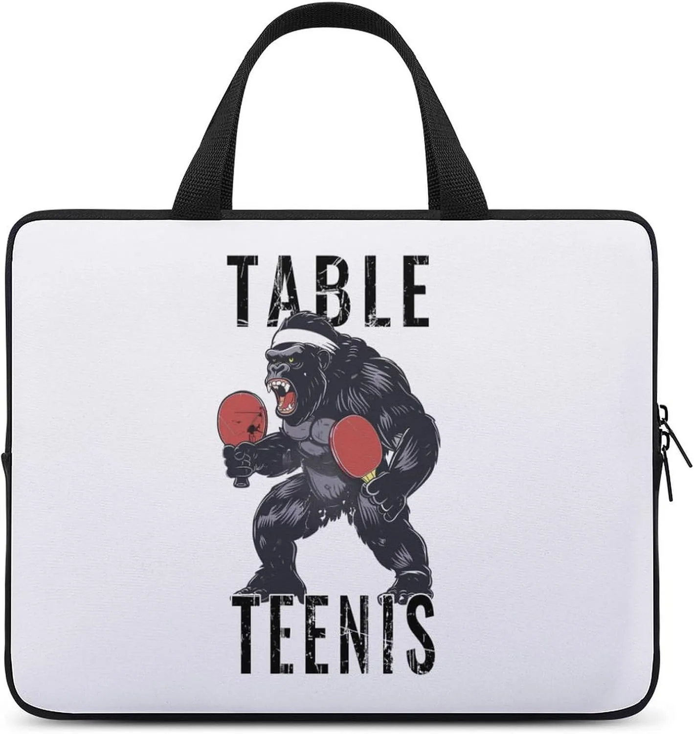 Sasquatch Table Tennis Laptop Bag Laptop Case Computer Messenger Bag with Adjustable Shoulder Strap