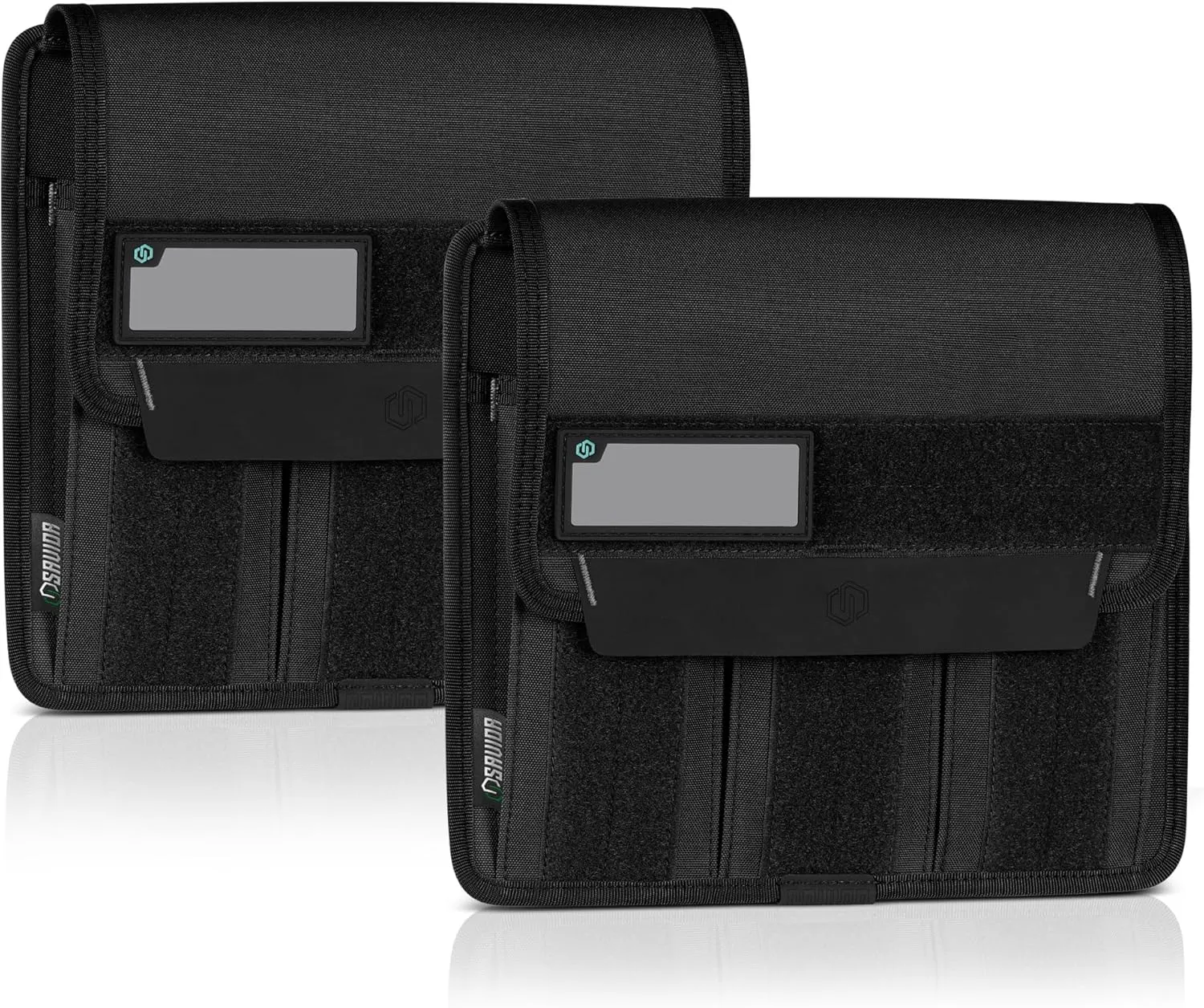 Savior Equipment Mag Buddy 2-Pack Tactical Triple Rifle Mag Pouch, Long Gun Carbine Magazine Organizer Firearm Mag Holder Transportation Carrier, 4 of ID Patches Included
