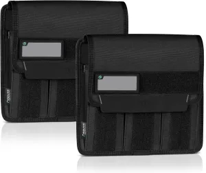 Savior Equipment Mag Buddy 2-Pack Tactical Triple Rifle Mag Pouch, Long Gun Carbine Magazine Organizer Firearm Mag Holder Transportation Carrier, 4 of ID Patches Included
