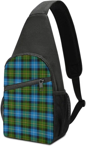 Scottish Clan Murray Tartan Plaid Portable Chest Bag, Large Capacity Single Shoulder Chest Bag