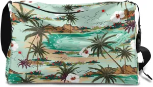 Sea Flower Palm Tree Small Gym Bag for Men Women Workout Sport Duffle Bag Waterproof Weekender Overnight Bag Lightweight Carry on Tote Bag Crossbody Shoulder Travel Bag for Swim Yoge Dance