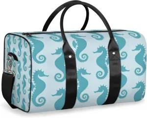 Sea Horse Travel Duffle Bag, Weekender Bags for Women Men, Carry on Overnight Bag Waterproof Gym Bags, Hospital Bag for Labor and Delivery